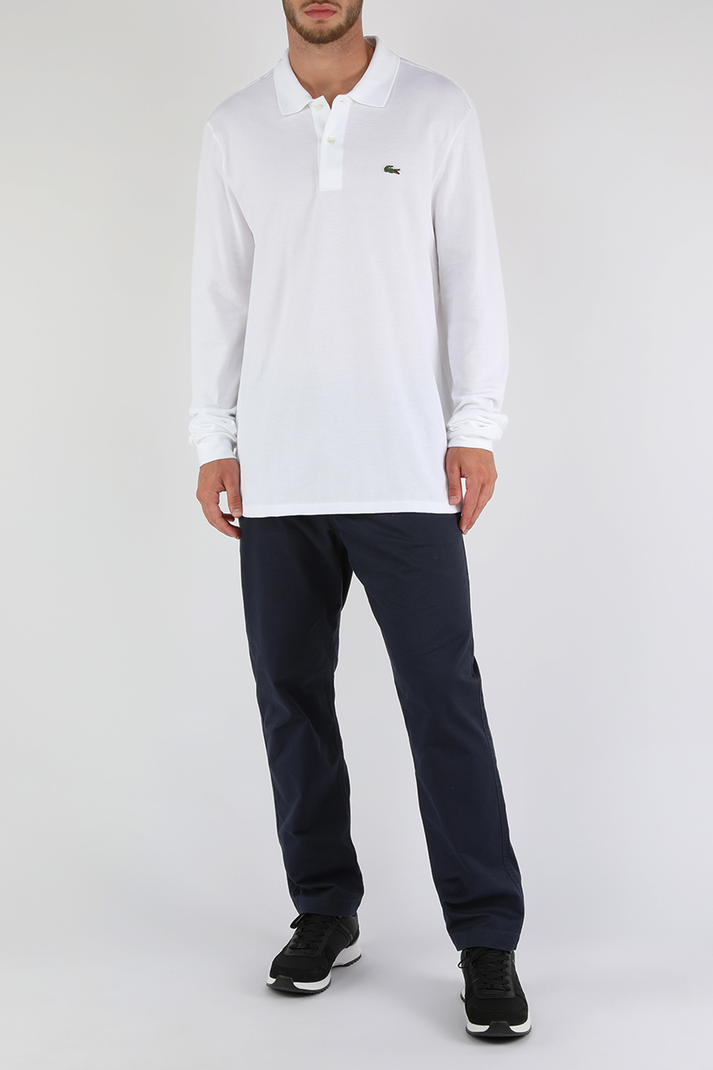 חולצת פולו ארוכה עם לוגו תנין רקום LACOSTE